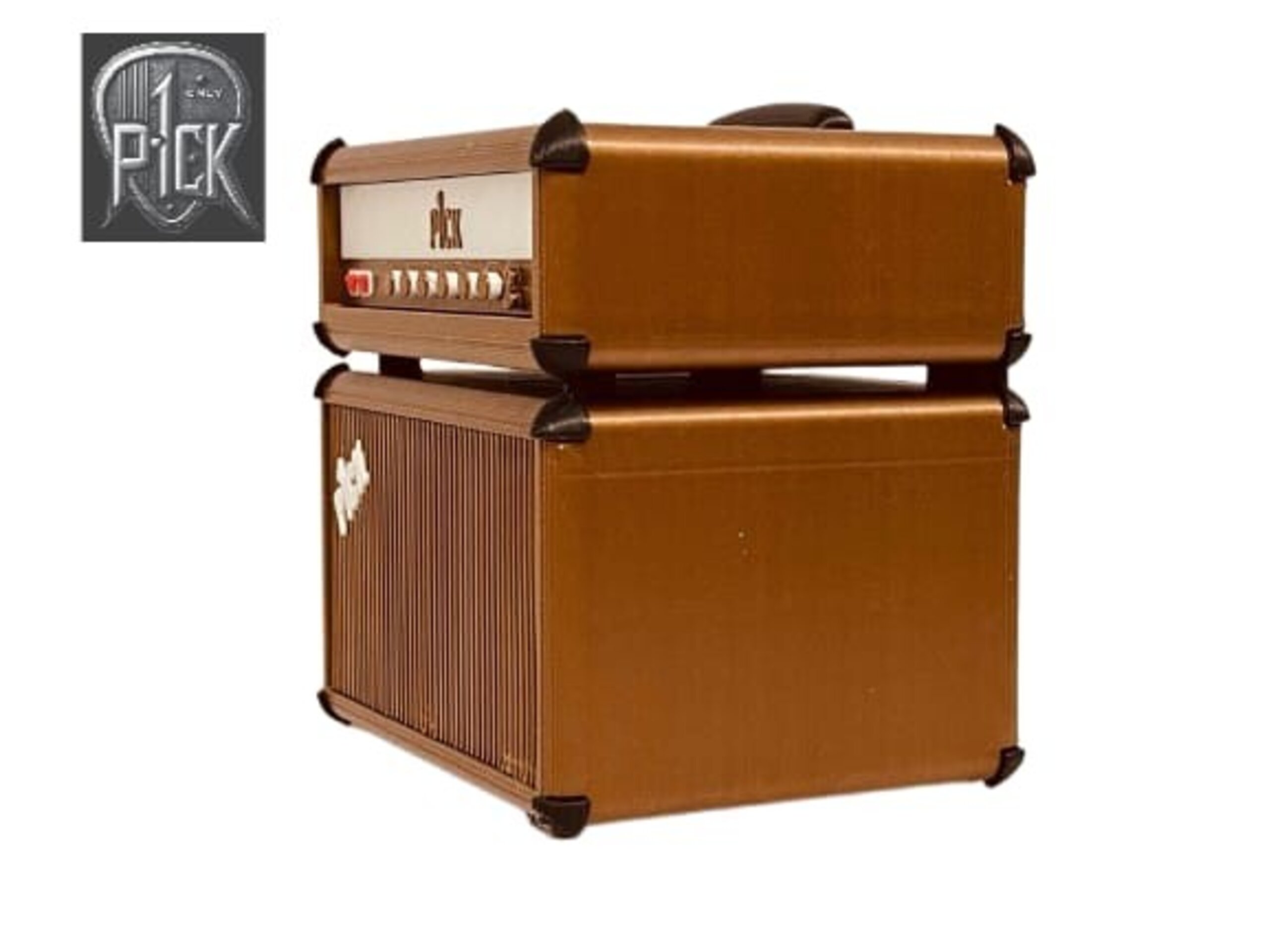 PORTAPÚAS CON LED ESTILO AMPLIFICADOR MARRON / PANEL MARRON - 2