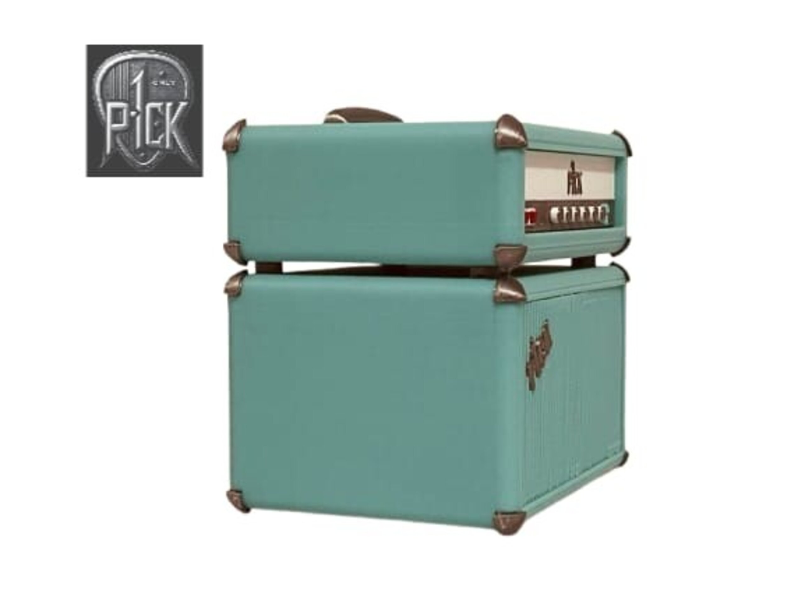 PORTAPÚAS CON LED ESTILO AMPLIFICADOR VERDE AZULADO PANEL VERDE - 3