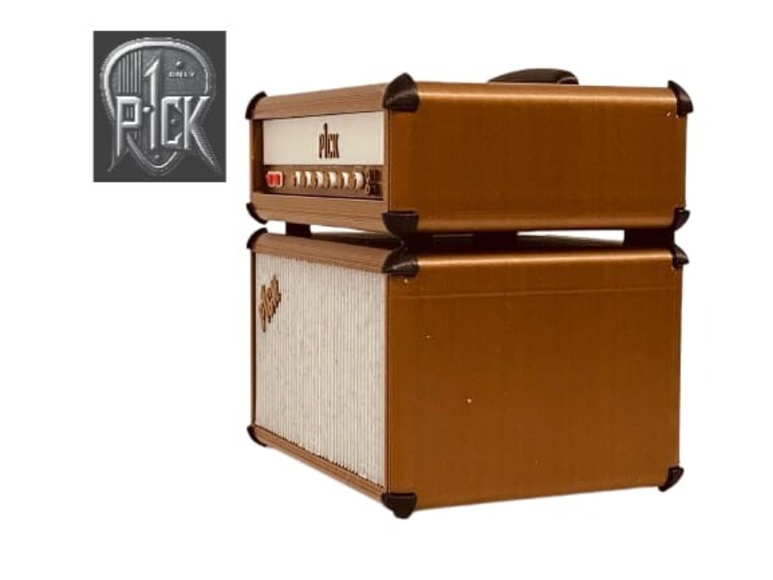 PORTAPÚAS CON LED ESTILO AMPLIFICADOR MARRON / PANEL BLANCO - 5