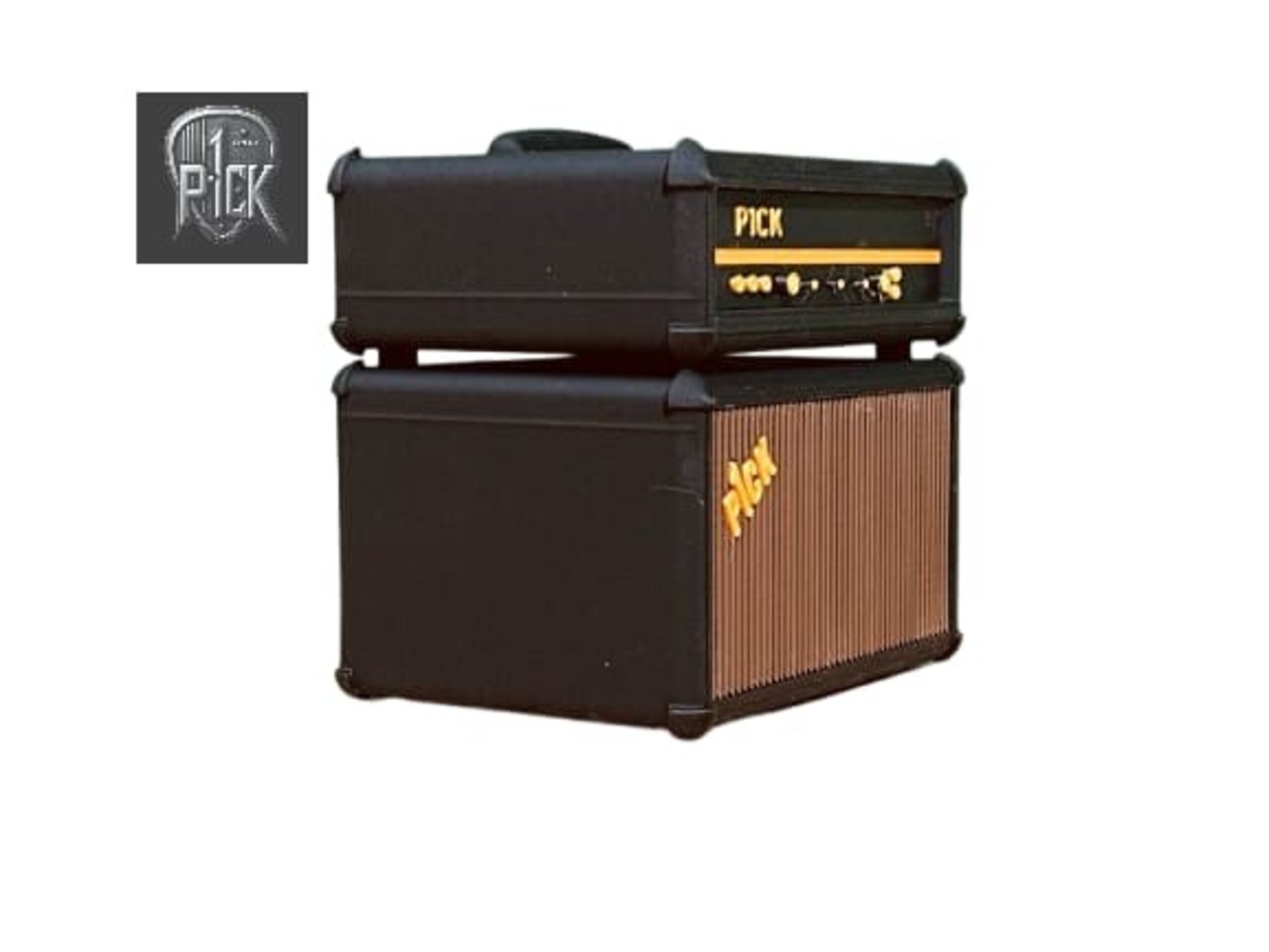 PORTAPÚAS CON LED ESTILO AMPLIFICADOR NEGRO DORADO MARRÓN - 5