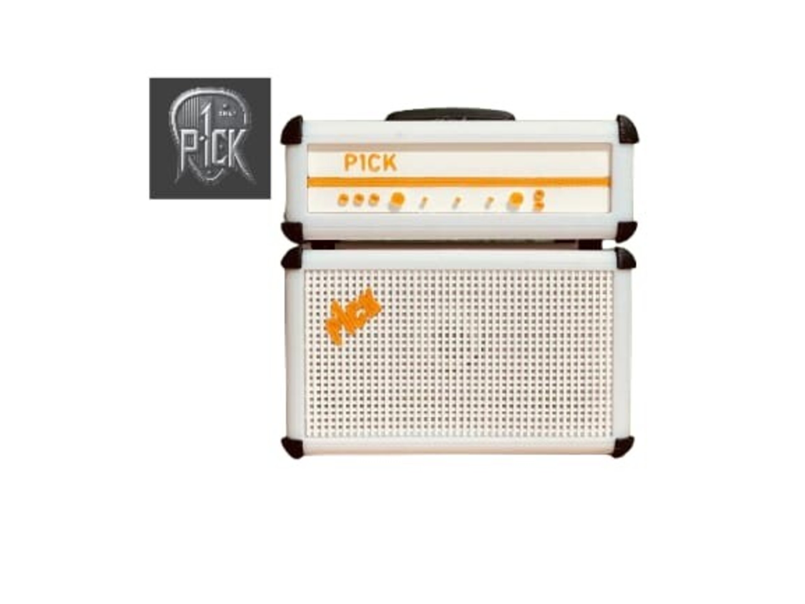 PORTAPÚAS CON LED ESTILO AMPLIFICADOR BLANCO DORADO - 5