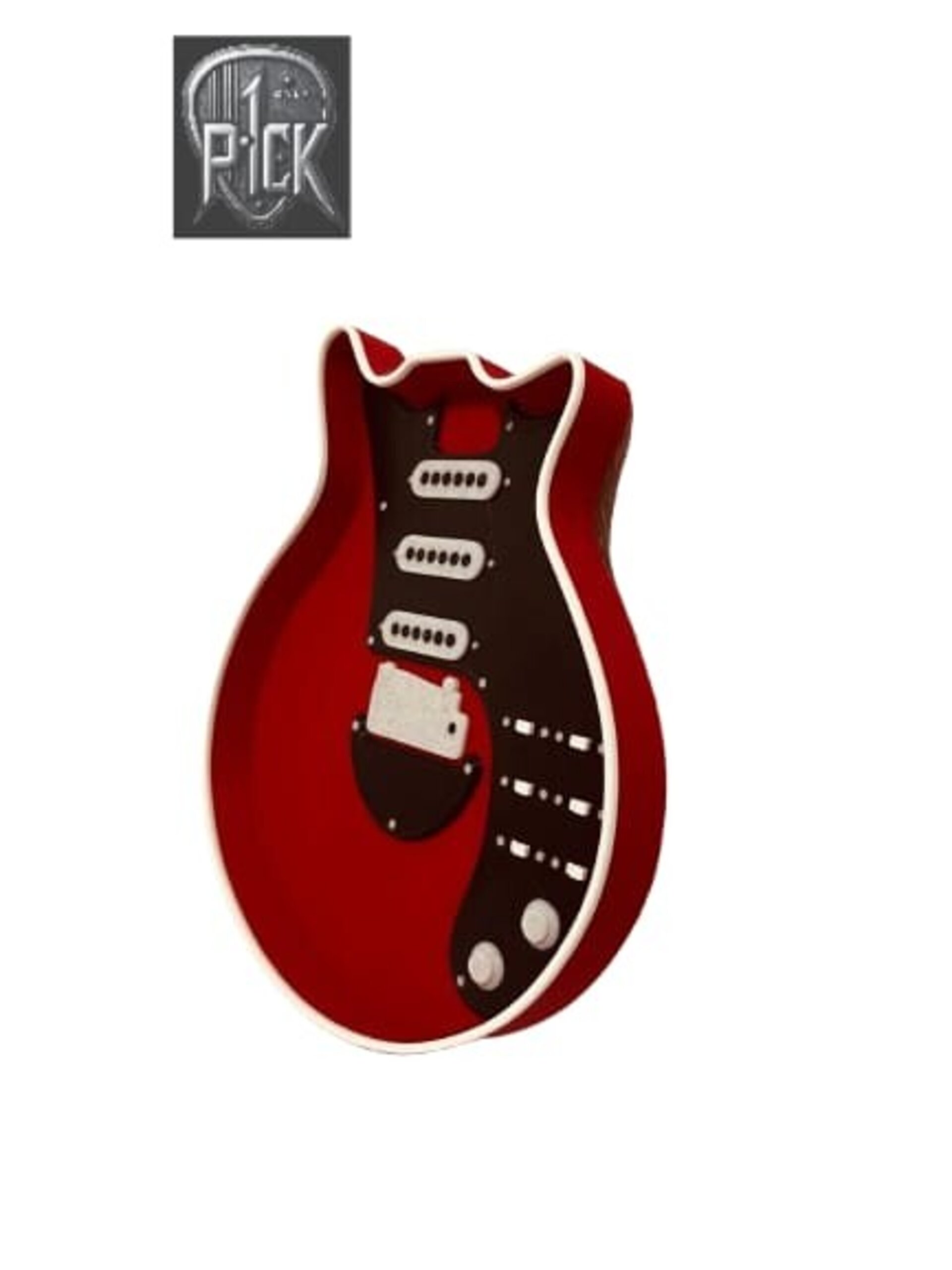 BANDEJA PUAS GUITARRA ROJO Y NEGRO - 3