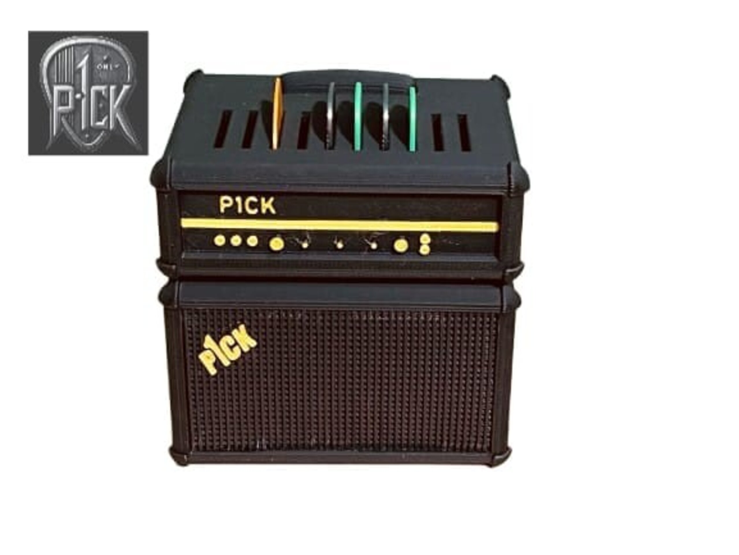 PORTAPÚAS CON LED ESTILO AMPLIFICADOR NEGRO DORADO - 3