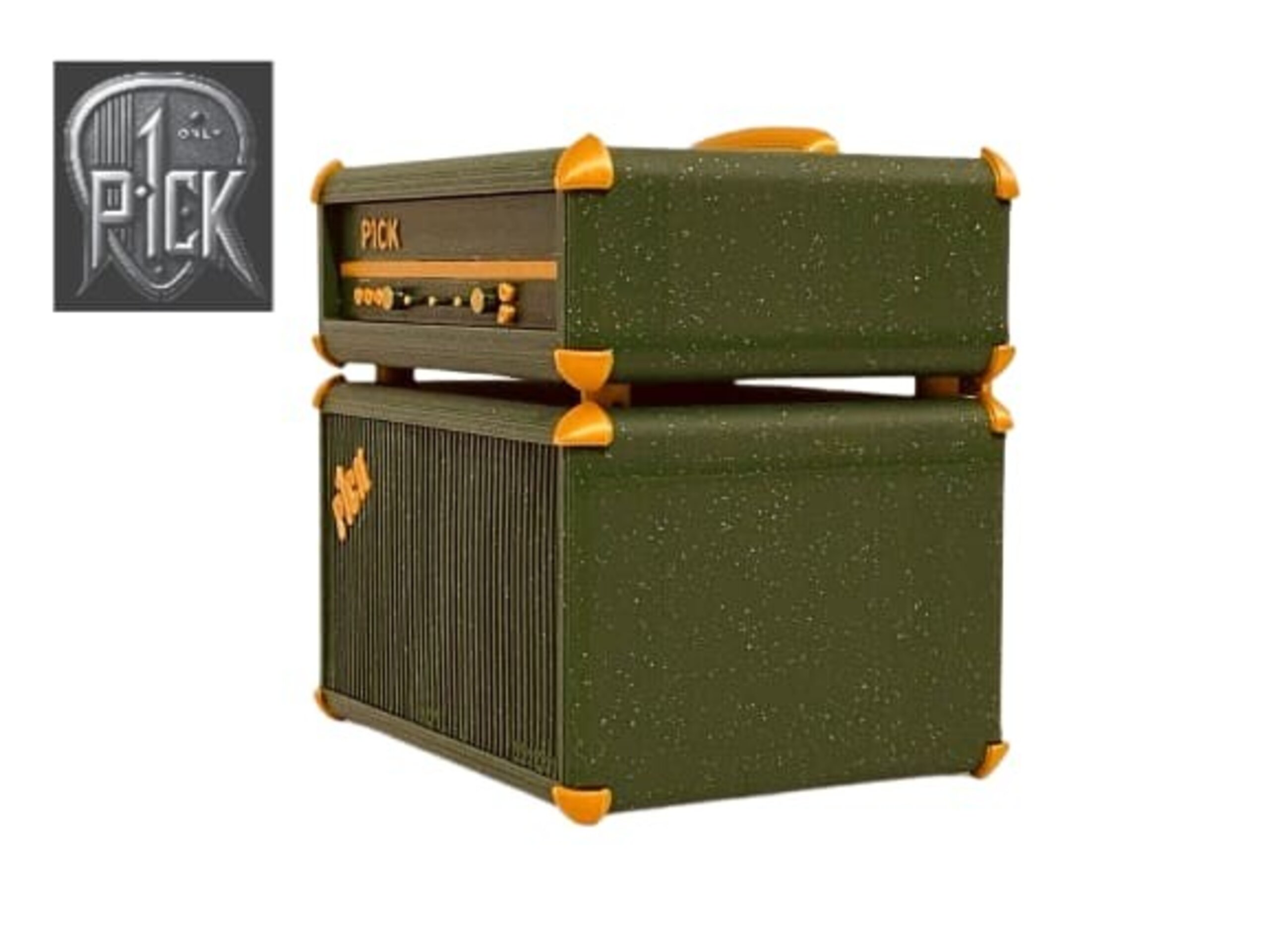 PORTAPÚAS CON LED ESTILO AMPLIFICADOR VERDE / PANEL NEGRO - 2