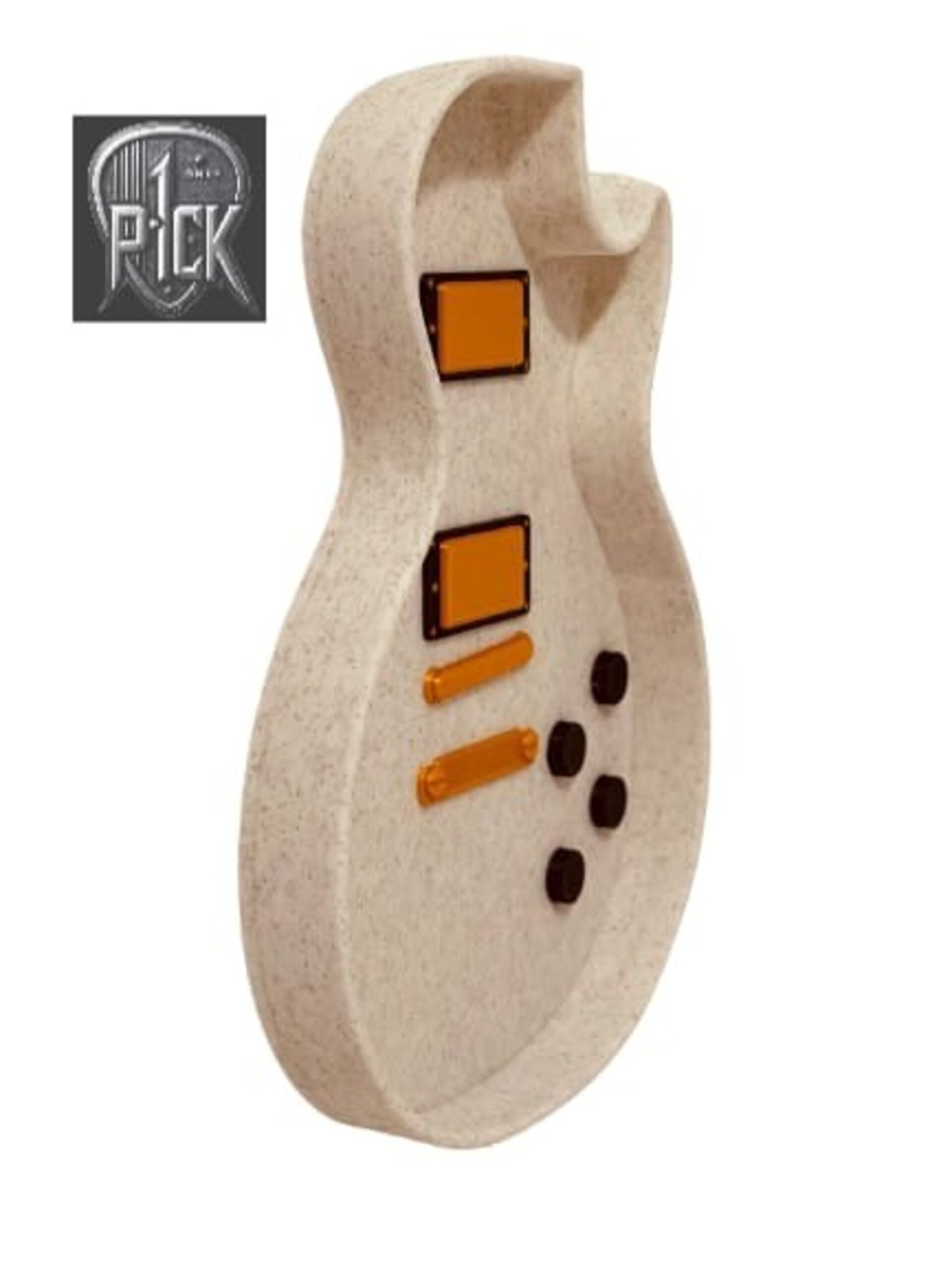 BANDEJA PUAS GUITARRA BLANCO Y DORADO - 2