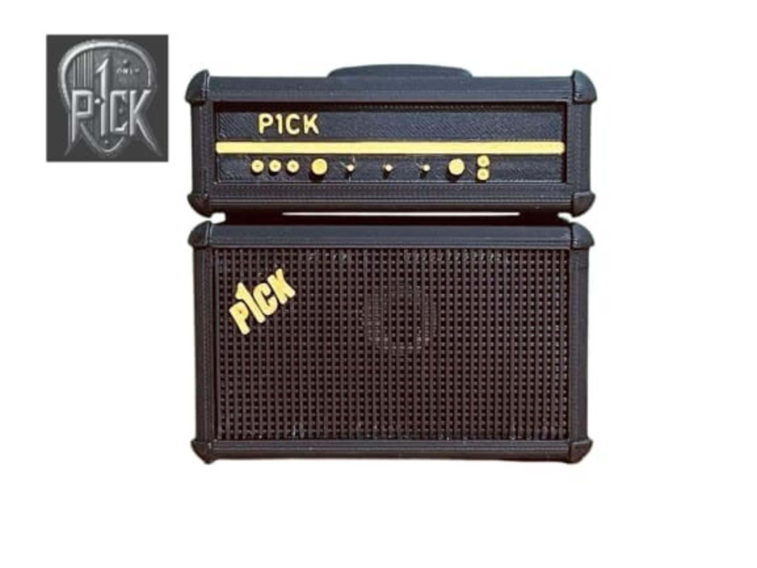 PORTAPÚAS CON LED ESTILO AMPLIFICADOR NEGRO DORADO - 2