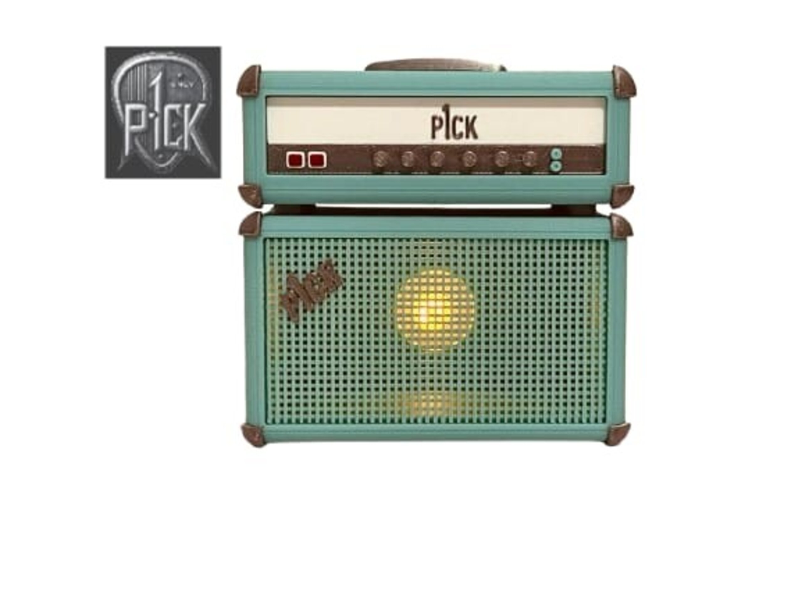 PORTAPÚAS CON LED ESTILO AMPLIFICADOR VERDE AZULADO PANEL VERDE - 4