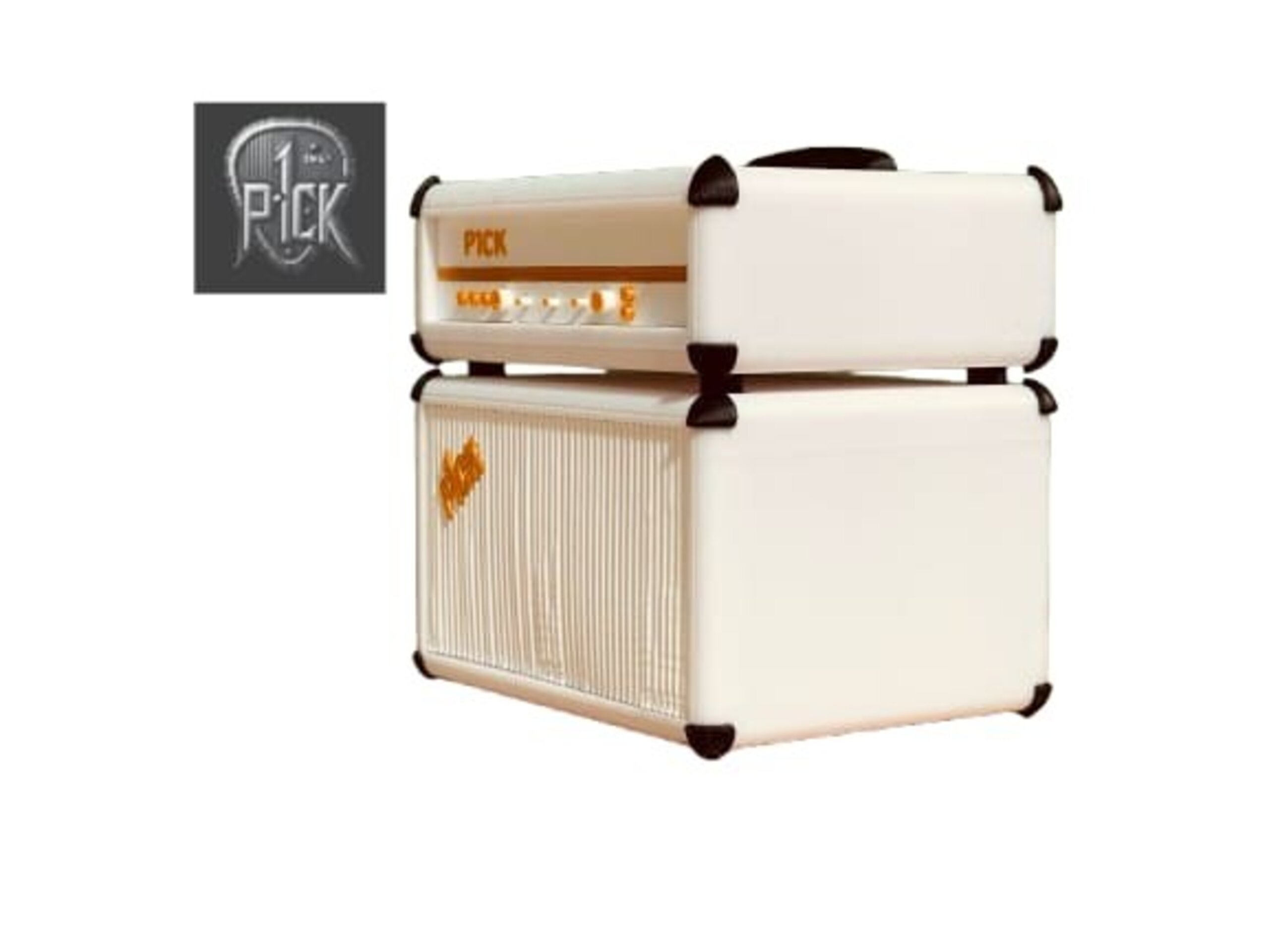 PORTAPÚAS CON LED ESTILO AMPLIFICADOR BLANCO DORADO - 4