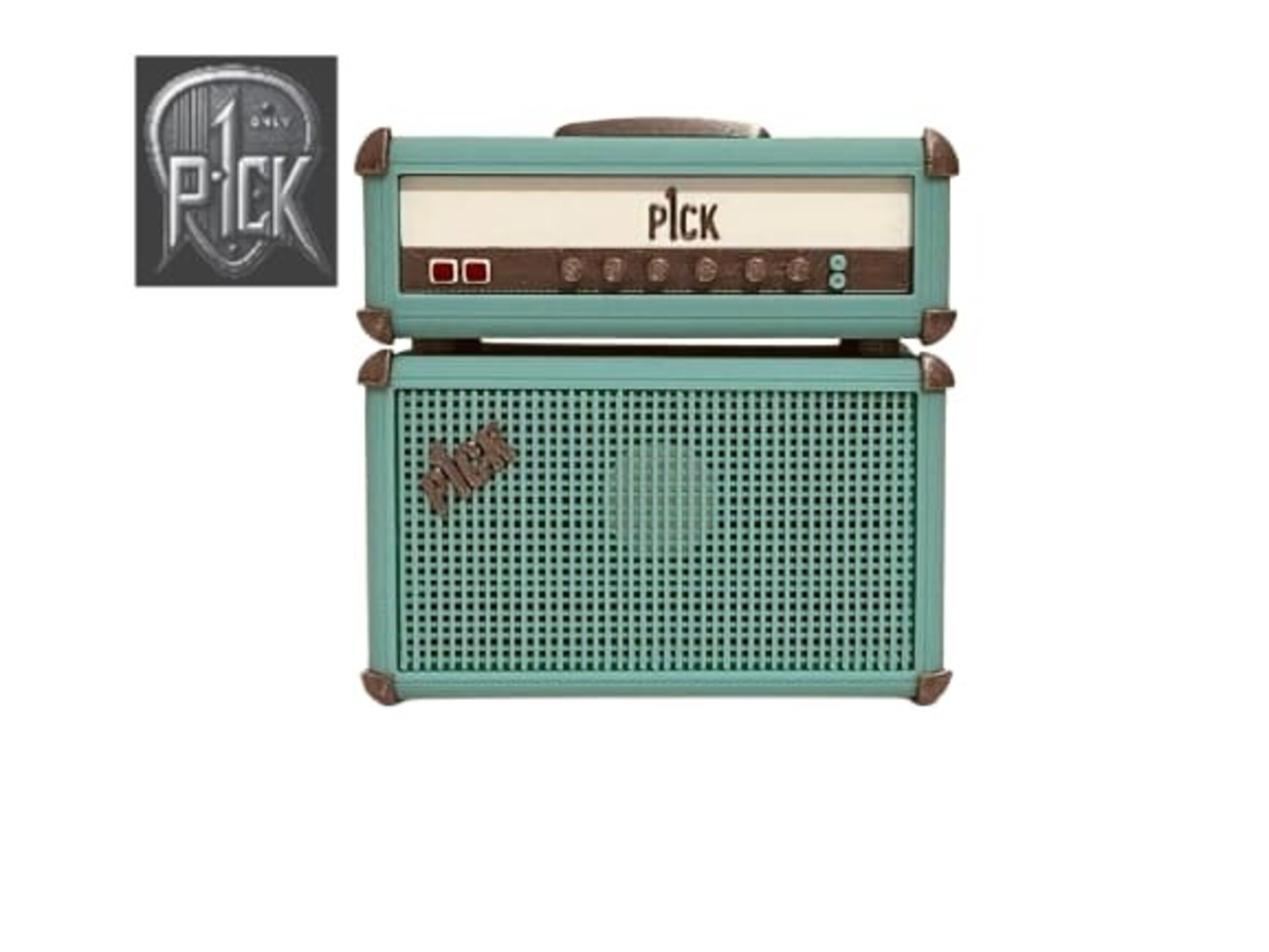 PORTAPÚAS CON LED ESTILO AMPLIFICADOR VERDE AZULADO PANEL VERDE - 2